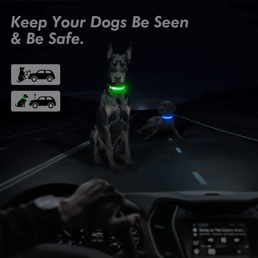 "Light Up Your Pup: Waterproof LED Dog Collar for Safety and Style"