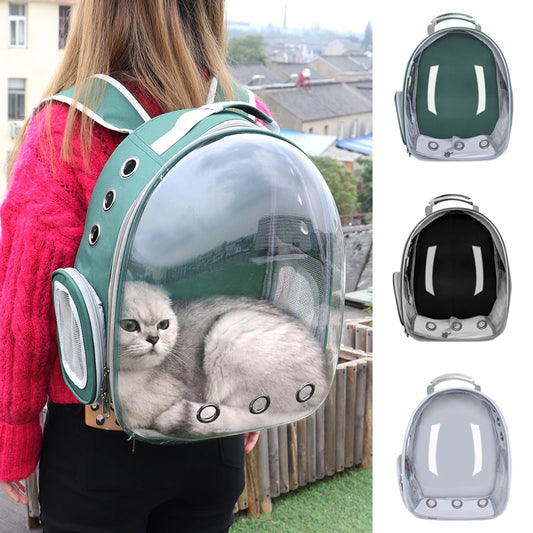 "Travel in Style with our Portable Space Capsule Cat Carrier Backpack!"